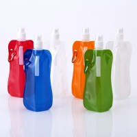 Portable BPA Free Collapsible Water Bag Bottle for Camping Travel