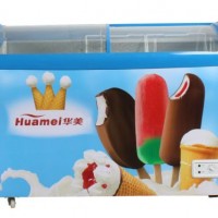 Commercial Sliding Glass Door Ice Cream Chest Freezer