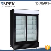 Lockable Single Door Display Refrigerator  Supermarket Beverage Upright Display Cooler