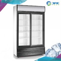 Double Sliding Door Display Refrigerator for Food & Beverage