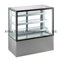 1400mm High Refrigerated Cake Showcase with 3 Layers Glass Shelf