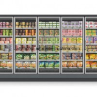 Glass Door Convenice Store Cold Drink Refrigerator and Freezer