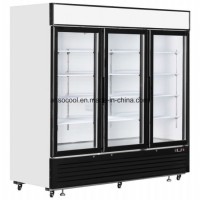 Supermarket Food Display Freezer with Upright Glass Door