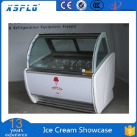 Popsicle/Ice Cream Curved Glass Door Freezer Display Showcase