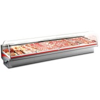 Open Top Meat Showcase Chiller Refrigerated Used Meat Display Refrigerator