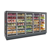 Pure Design Upright Glass Door Freezer Transparent Glass Door Freezer