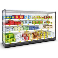 Competitive Price Large Open Display Cooler Commercial Produce Refrigerator