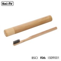 Eco-Friendly and Biodegradable Charcoal Bamboo Toothbrush Travel Bamboo Tubular