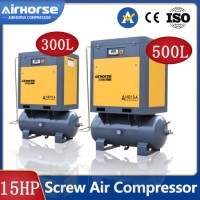 Germany Silent Rotary Screw Air Compressor with Dryer  Filters and Air Tank (300L 500L)