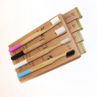 Oral Care Soft Biodegradable Bamboo Fibre Wooden Toothbrush