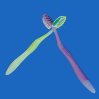 2018 Big Handle Tooth Brush with Massager/Tongue Cleaner