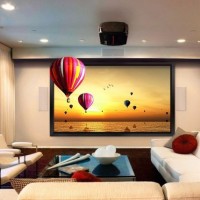 Snowhite " 16: 9 Format 220'' Digital Acoustically Transparent Fabric 80mm Frame Fixe