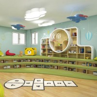 Luxury International Daycare Preschool Kindergarten Furniture for Library Reading Room