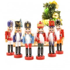 Wooden Nutcracker Doll Soldier Vintage Handcraft Puppet Collectibles for Christmas Gift图1