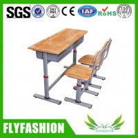 Wooden Detachable Double Student Table and Chair Classroom Furniture (SF-04D)