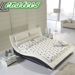 A042 Europe Modern King Size Leather Soft Bed图1