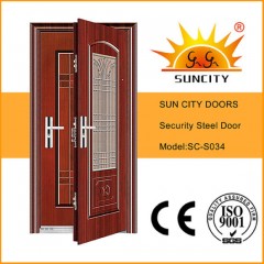 Steel Door Frame Single Door Metal Almirah Steel Grill Door Design (SC-S034)图1