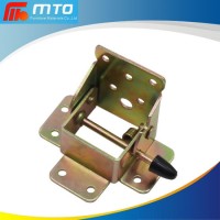 Yellow Zinc Plating Metal Sofa Bed Frame Connector Angle Bracket Folding Table Hinge