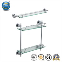 Stainless Steel Bathroom Products Accessories Set Glass Shelf for Hotel