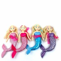 Lovely Shiny Various Colored Girl Mermaid Sequin Stuffed Plush Toys