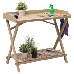 Fir Wood Plant Flowers Garden Display Potting Bench Table图1