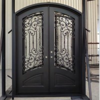 2019 Popular Design Wrought Iron Double Door