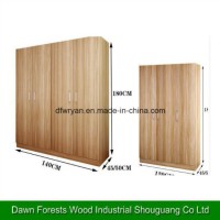 Melamine Chipboard/Particle Board Bedroom Wardrobe