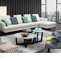 Factory Supply Directly Home Furniture Leather Fabric Upholstery Corner Sofa