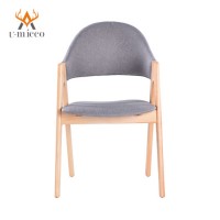 Indoor Morden Grey Wooden Dining Chair