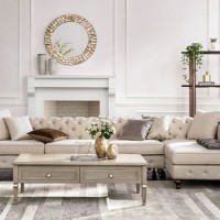 Luxury Villa Furnishing Living Room American Style Furniture Chaise Sofa