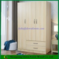 Bedroom Furniture Knock-Down MFC Wooden Wardrobe Cabinet