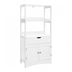 Chest of Drawers White for Bedroom with Shelves FL-80203图1