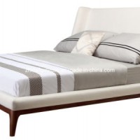 Chinese Modern Fabric Bedroom Furniture Leather Double Bed