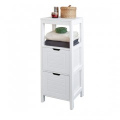 White Bathroom Storage Cabinet with Drawer图1