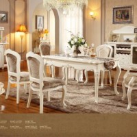 French Palatial Style Wooden Home Dining Room Furniture