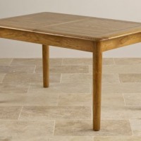 Solid Oak Wood Furniture Extension Dining Table