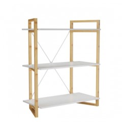 3-Tier MDF Modern Shelf Bamboo Frame  Used for Everywhere图1