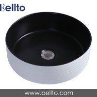 Black and white matte slim wash basin (3090)