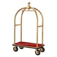 Dome Head Stainless Steel Hotel Luggage Baggage Service Cart (HC-2)