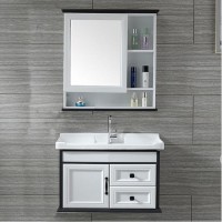 80 Cm Carbon Fiber Bathroom Cabinet with Mirror Cabinet T011-80