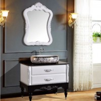 European Style Floor Mounting PVC Bathroom Vanity