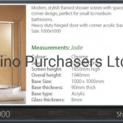 Modern Stylish Framed Shower Screen with Shower Tray图1