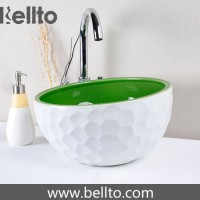 Unique sculpture handmade Porcelain Sinks for Bathroom (C-1071)