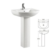 Freestanding pedestal wash hand basin (619)