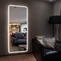 High Quality Backlit Full Length LED Dress Mirror with Time Date Temperature Bluetooth Display Custo