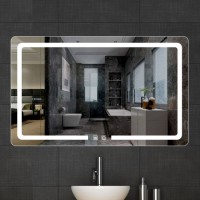 3mm Bathroom Decorative Rectangle Modern Style LED Mirror