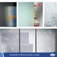 Figured Wired Pattern/Acid Etched/Sandblasting/Decoration/Tempered Shower Door/Window/Vacuum/Sheet/G