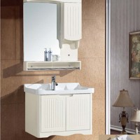 2019 Hot-Selling PVC Beige Simple Style Bathroom Vanity