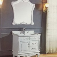 European Style PVC Bathroom Vanity Floor Mounted