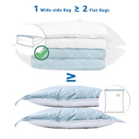 Wideside Vacuum Seal Storage Bags for Quilts Bedding and Clothes